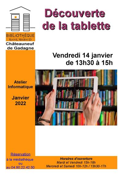 Médiathèque - Découverte de la tablette