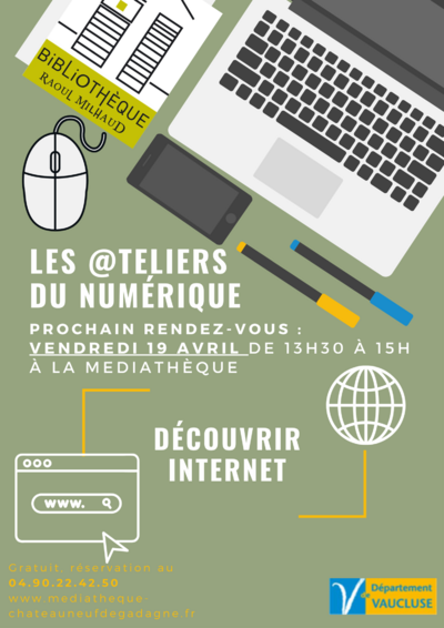 MEDIATHEQUE - ATELIER NUMERIQUE : DECOUVRIR INTERNET