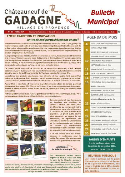 Bulletin municipal Châteauneuf de Gadagne - Juin 2017
