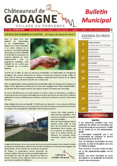 Bulletin municipal Châteauneuf de Gadagne - Février 2020