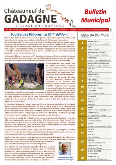 Bulletin municipal Châteauneuf de Gadagne - Mars 2020