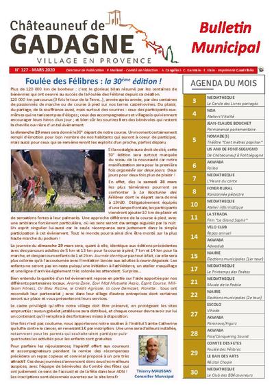 Bulletin municipal Châteauneuf de Gadagne - Mars 2020
