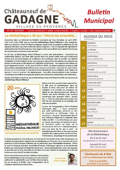 Bulletin municipal Châteauneuf de Gadagne - Mai 2019