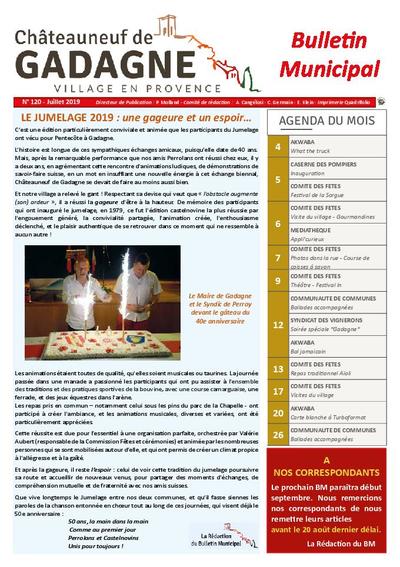Bulletin municipal Châteauneuf de Gadagne - Juillet 2019