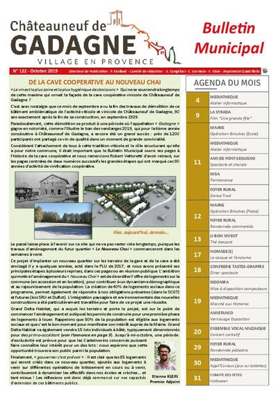 Bulletin municipal Châteauneuf de Gadagne - Octobre 2019