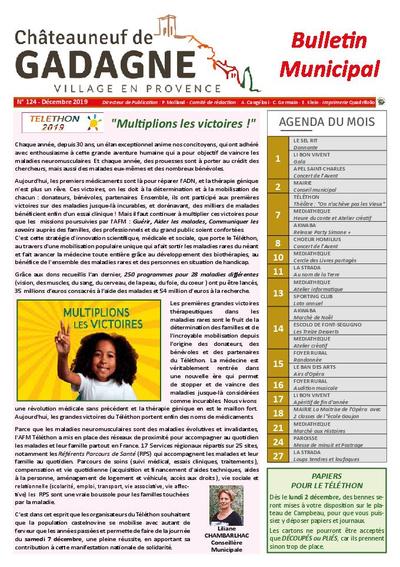Bulletin municipal Châteauneuf de Gadagne - Décembre 2019