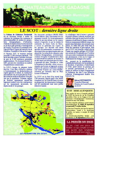 Bulletin municipal Châteauneuf de Gadagne - Septembre 2012
