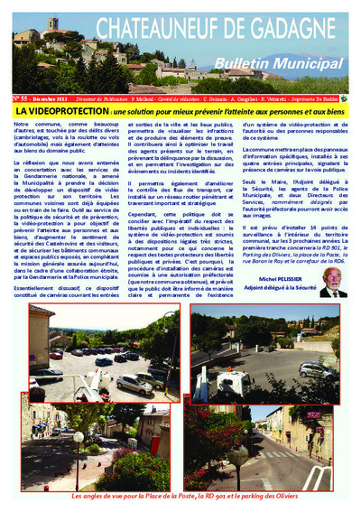 Bulletin municipal Châteauneuf de Gadagne - Décembre 2013