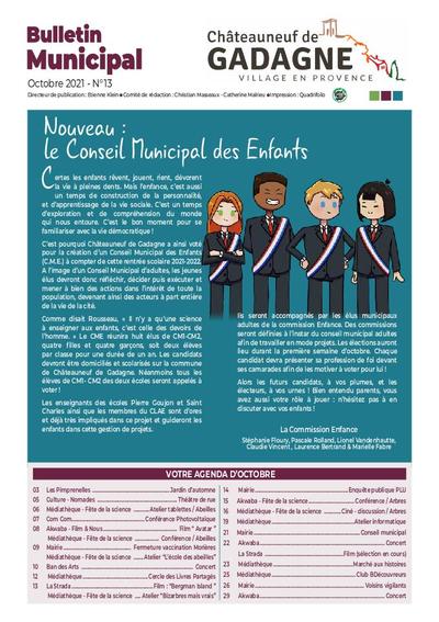 Bulletin municipal Châteauneuf de Gadagne - Octobre 2021