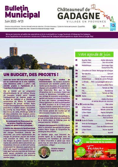 Bulletin municipal Châteauneuf de Gadagne - Juin 2022