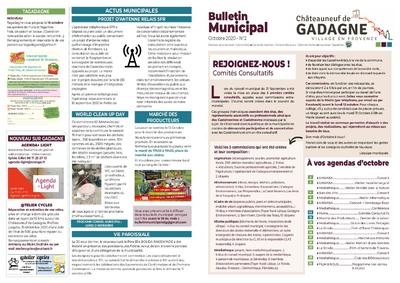Bulletin municipal Châteauneuf de Gadagne - Octobre 2020