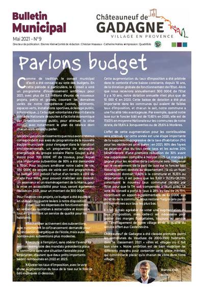 Bulletin municipal Châteauneuf de Gadagne - Mai 2021