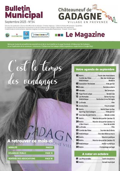Bulletin municipal Châteauneuf de Gadagne - Septembre 2023