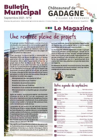 Bulletin municipal Châteauneuf de Gadagne - Septembre 2021