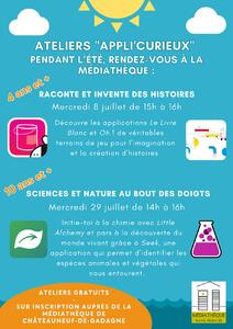 MEDIATHEQUE - ATELIER "APPLI'CURIEUX" - Raconte et invente des histoires
