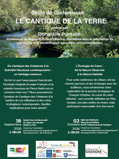 Médiathèque - Conférence « Le cantique de la terre »