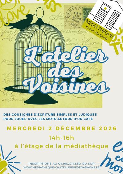 Médiathèque - Atelier d’écriture : Atelier des voisines