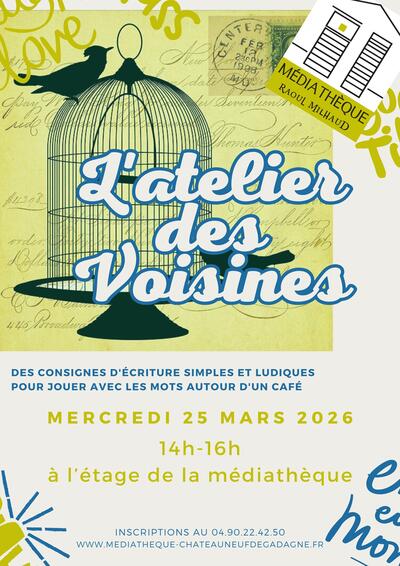 Médiathèque - Atelier d’écriture : Atelier des voisines