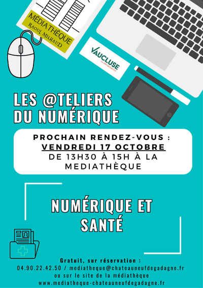 Médiathèque - Atelier numérique : numérique et santé