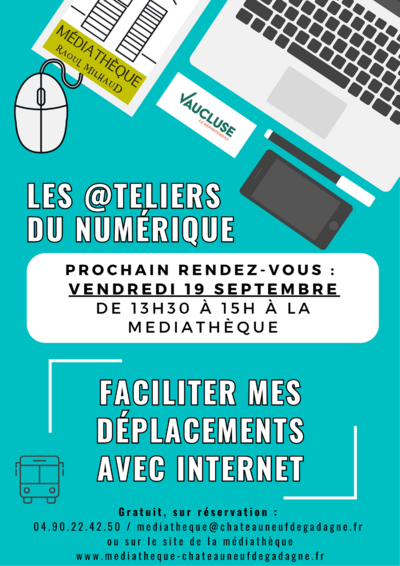 Médiathèque - Atelier numérique : faciliter mes déplacements avec Internet