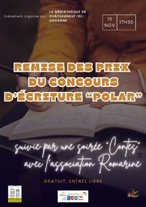 Médiathèque - Soirée contes et remise des prix du concours d’écriture