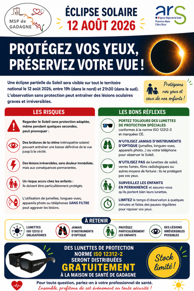 Action de prévention – Éclipse solaire du 12 août 2026