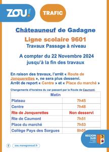 travaux sncf - bus scolaire