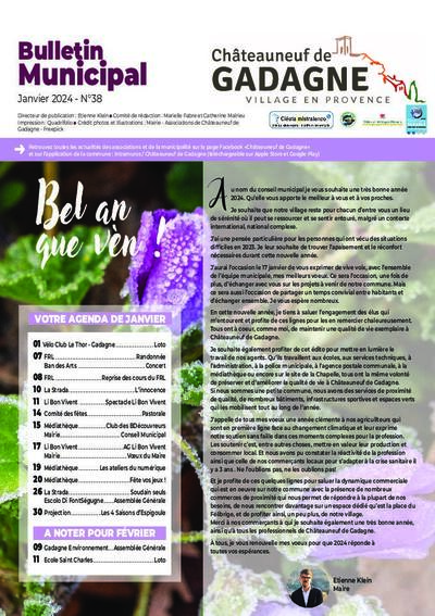 Bulletin municipal Châteauneuf de Gadagne - Janvier 2024