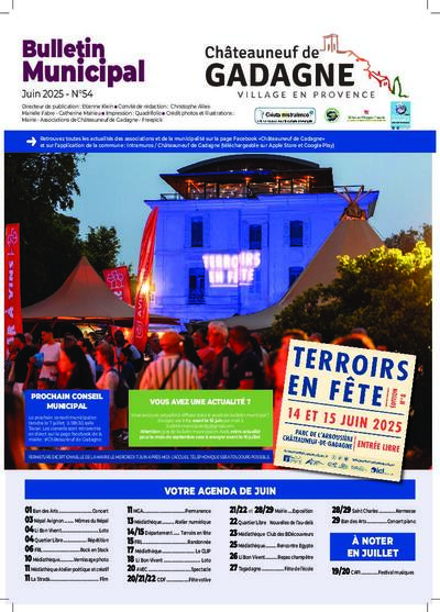 Bulletin municipal Châteauneuf de Gadagne - Juin 2025