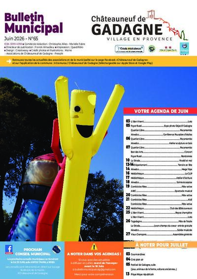 Bulletin municipal Châteauneuf de Gadagne - Juin 2026