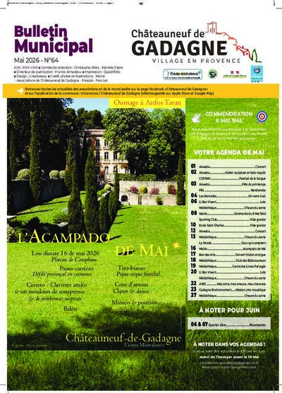 Bulletin municipal Châteauneuf de Gadagne - Mai 2026