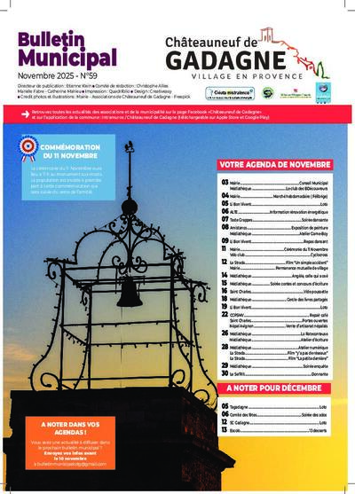 Bulletin municipal Châteauneuf de Gadagne - Novembre 2025