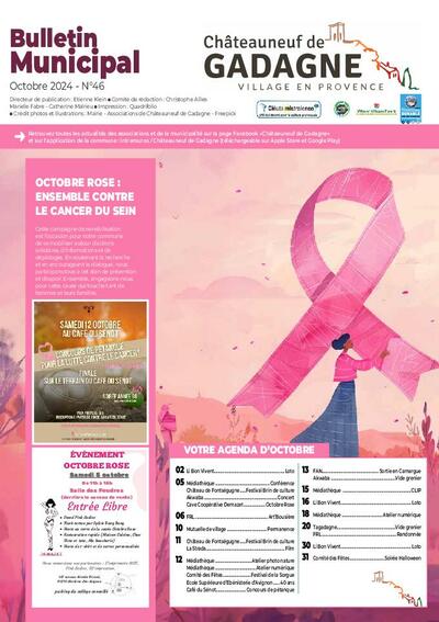 Bulletin municipal Châteauneuf de Gadagne - Octobre 2024