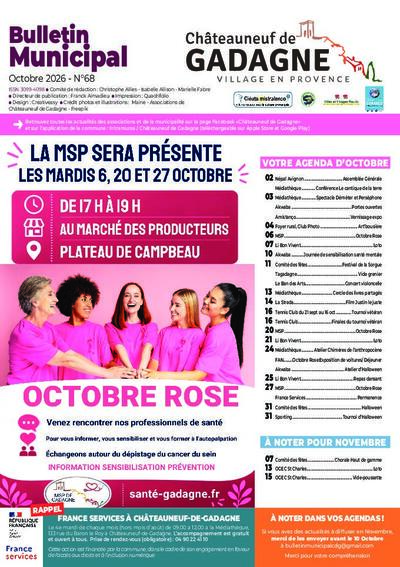 Bulletin municipal Châteauneuf de Gadagne - Octobre 2026