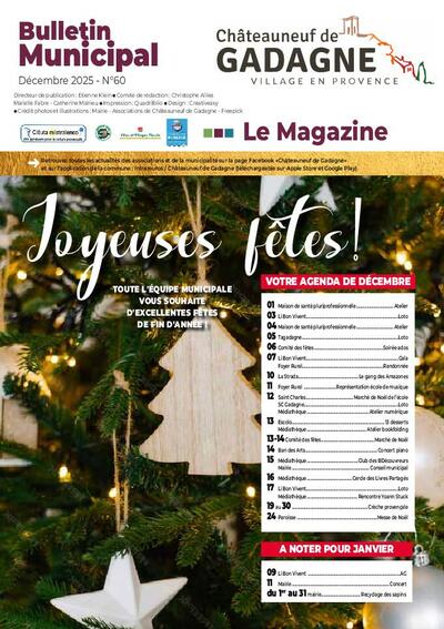 Bulletin municipal Châteauneuf de Gadagne - Décembre 2025