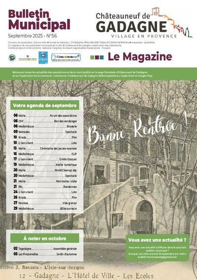 Bulletin municipal Châteauneuf de Gadagne - Septembre 2025
