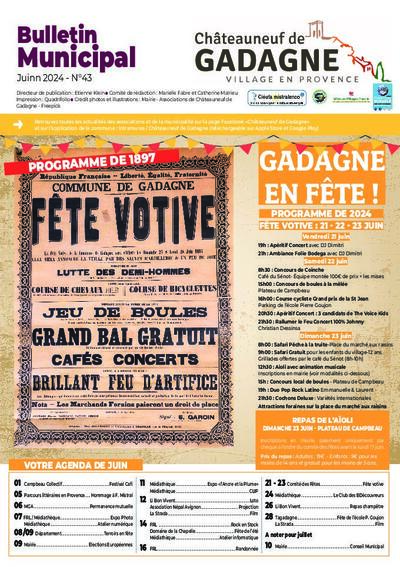 Bulletin municipal Châteauneuf de Gadagne - Juin 2024