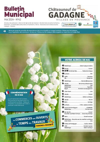 Bulletin municipal Châteauneuf de Gadagne - Mai 2024